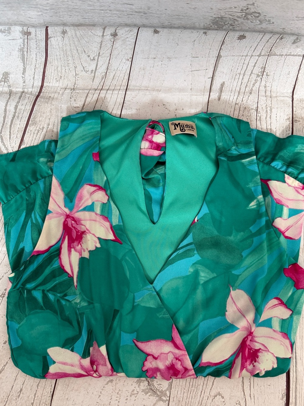 Show Me Your MuMu Teal and Pink Floral Print Romper Jumpsuit Size Large - Picture 7 of 9